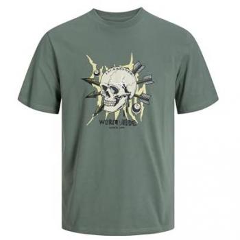 Jack & Jones Men's Heavens Crew Neck T-Shirt with Laurel Wreath