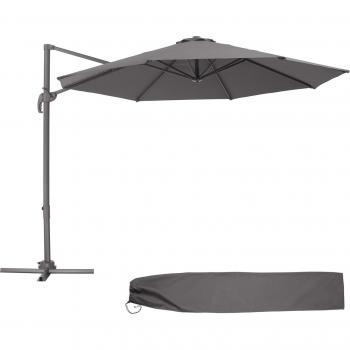 Parasol Daria Ø 300 cm con pedal, funda y 6 niveles de inclinación ajustables - Protección UV 50+