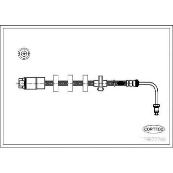 Latiguillo de freno CORTECO 19032700 - Manguera flexible para el sistema de frenos, fabricada con materiales de alta calidad, resistente a la presión y a la corrosión, compatible con diversos modelos de vehículos