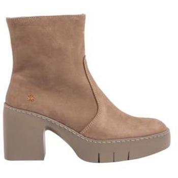 Botines con Tacón Sofía 1656 Nobuck Taupe para Mujer