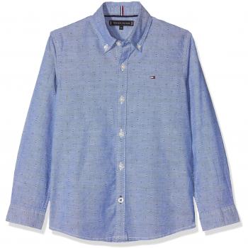 Tommy Hilfiger Essential Printed Oxford Shirt L/s, Blusa para Niños,