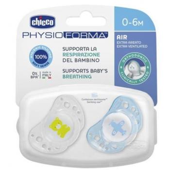 Chicco Chupetes Physioforma Azul Silicona 2-6 M. 2 unidades