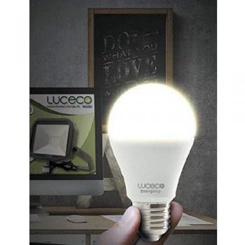 LUCECO Bombilla Led Emergencia E27, 8 W, Blanca, 1 Unidad