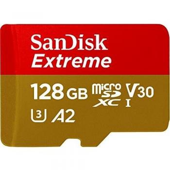 SanDisk Extreme 128GB MicroSDXC UHS-I Class 10 Memory Card