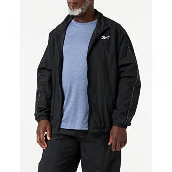 Reebok Chándal Wor Negro - Chándal con diseño moderno, tejido ligero y transpirable, incluye chaqueta con cremallera y pantalones ajustados, ideal para entrenamiento y uso diario