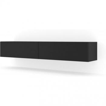 Mueble TV Bingo 180 cm Negro Mate con 2 Puertas - Dimensiones: L 180 x P 40 x H 30 cm