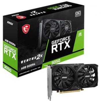 Tarjeta Gráfica MSI GeForce RTX 3050 Ventus 2X E OC, 6GB GDDR6, HDMI*2/DP, ATX, DUAL FAN