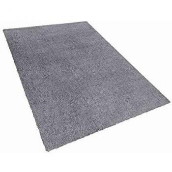 Alfombra Shaggy Moderna Gris Claro 140 x 200 cm Alta Pila Rectangular Máquina-Tufted Demre