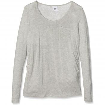 MAMALICIOUS MLWENDY L/S JERSEY TOP A V, Camiseta de manchas largas premamá Mujer, Gris