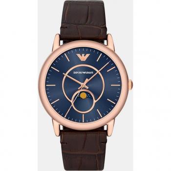 Reloj Emporio Armani Luigi AR11566 de hombre de piel marrón