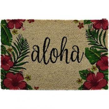 Koopman Aloha Felpudo (40 X 60 Cm), Diseño de Flores Hawaianas