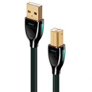 Cable USB A-B AudioQuest Forest 3m (USB 2.0, Male/Male, Negro, Conectores de Oro)