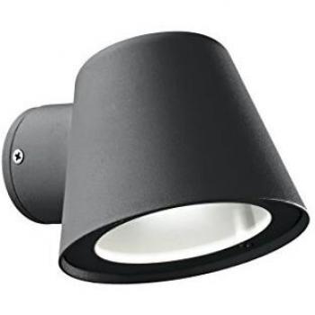 Aplique de pared para exterior Ideal Lux Gas Antracita 1 bombilla IP43 GU10