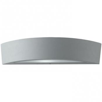 Aplique de pared Tucson Plata 7.5 Cm - Aluminio al ras para exteriores, plateado, IP44, E14
