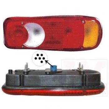 Piloto trasero derecho VAN WEZEL 1651936 para FIAT, PEUGEOT y CITROËN Ducato III (2006-2014) con porta-lámpara