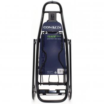 CONTEC H.R.-Gepäckträger 'Trucker DLX Touring' SB-verpackt, 28', Aluminium Schmaler und funktioneller Träger mit Federklappe, zusätzlicher Packtaschenanschlag - durch die tiefere Anbringung ergibt sich eine verbesserte Schwerpunktlage d
