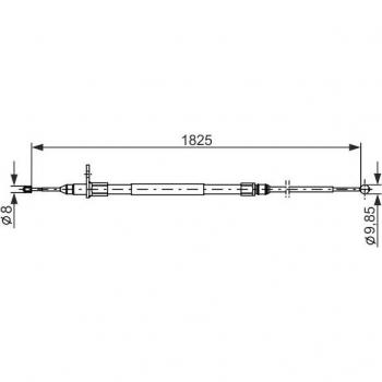 BOSCH Cable de freno de estacionamiento 1 987 482 254