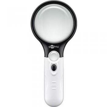 Lupa LED de lectura con aumento 1.75x y 12.25x, Goobay 41255