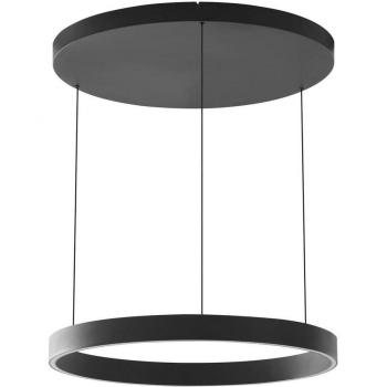 Lámpara colgante LED Philine, 60 cm, negra, hierro, moderna para salón y comedor (1 llama)