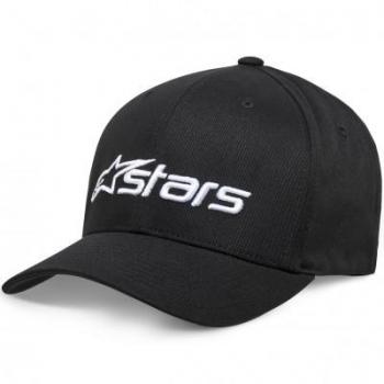 Gorra Alpinestars Blaze 2.0 Negro-Blanco, Gorra de béisbol Original Logo Flexfit, Blanco/Negro, Talla L/XL para Hombre