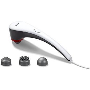 Beurer MG55 Handheld Percussion Massager | Loosen and relax tense muscles | Optional heat function | Adjustable intensity | 3 varying massage attachments | Ergonomic design for easy use