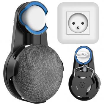 Wigoo Soporte de Montaje en Pared para Google Home Mini Asistentes de Voz, sin Cables o Tornillos distorsionados, Space Saver Hanger Plug en el baño y la Cocina del Dormitorio - Negro…