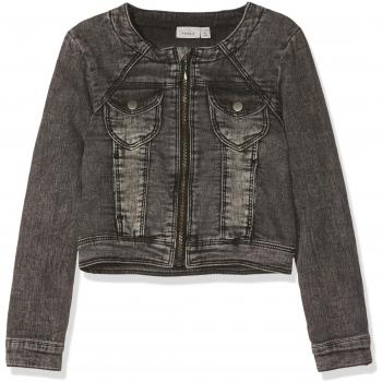 NAME IT Nkftstar Dnm Jacket Noos, Chaqueta para Niñas, Gris Medium Grey Denim, 92