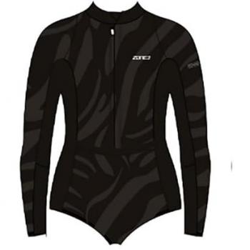 Bañador Zone3 Yulex Long Sleeve One Piece negro gris mujer - 16