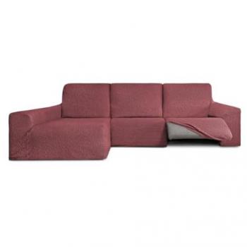 Funda Chaise Longue Relax Brazo Largo Izquierdo Bielástica Roc Teja Rojo Oscuro 180 x 120 x 360 cm