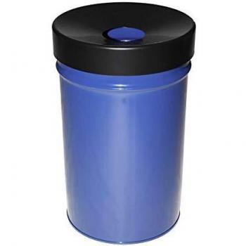 Contenedor de residuos autoextinguible 60L, dimensiones HxØ 630 x 392 mm, color azul