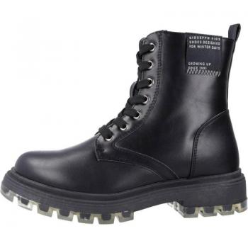 Botines Gioseppo Hamill Negros con Cordones para Niña y Niño - Básicos de la Temporada - Confortables - Suela Tipo Track