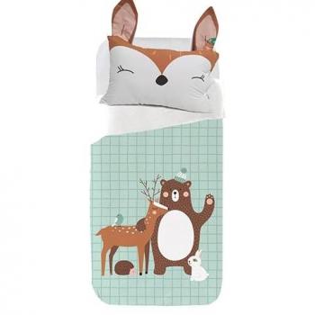 Juego de Funda Nórdica Infantil Ciervo Madagascar - Cama 70x160 (120x180)
