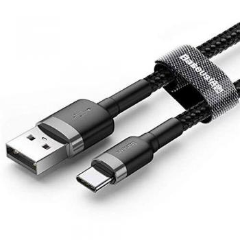 Baseus Cafule Durable Nylon Braided USB to USB-C Cable QC3.0 3A 0.5M Black-Grey