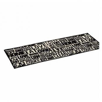 Alfombra de cocina impresa Negro-blanco
