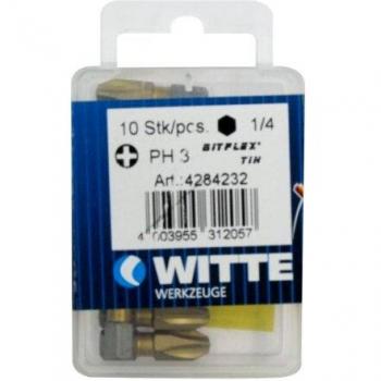 Witte 428423 - Puntas en cajita de plástico, largo 25 mm, tipo: PH 3 BITFLEX TIN