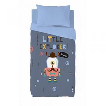 Funda Nórdica Estampada Infantil 100% Algodón Extrasuave con Funda de Almohada - Cama 90/105 - Fabricado en España