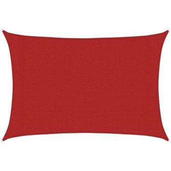 Toldo de vela HDPE 160 g/m² Rojo 3x5 m