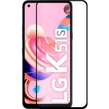Protector de Pantalla de Cristal Templado COOL para LG K51s (FULL 3D Negro)