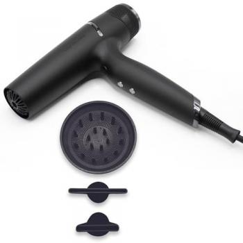 Secador de Pelo Profesional Corioliss Whisper 1800W | Ultra Ligero 330g | Super Silencioso | Tecnología Iónica | Modo Autolimpieza | Incluye Difusor y 2 Boquillas