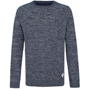 Urban Surface Jersey Jaspeado Punto Jersey de Punto Azul Marino S