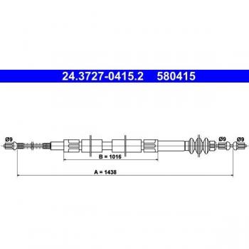 Cable de freno de mano ATE 24.3727-0415.2