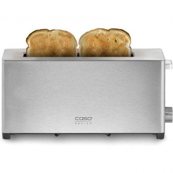 Caso Classico T2 Tostadora 1050W Acero Inoxidable con 5 Niveles de Temperatura y Ranura Larga