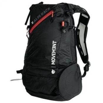 Mochila de esquí Movement ALPI RACE 24 con soporte para casco (Negro/Rojo)