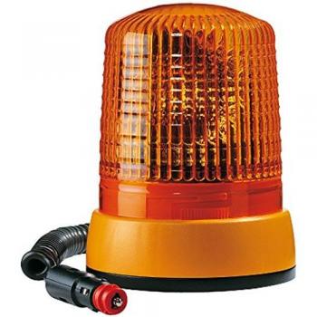 Baliza Rotativa Halógena HELLA KL 7000 - 24V - Amarilla - Montaje Magnético - Cable de 600mm - Conector DIN ISO 4165