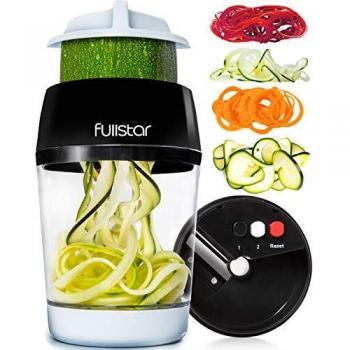 Espiralizador de Verduras 4 en 1 Cortador de Verdura Manual - Rallador Verduras Cortador Calabacin Espagueti - Cortador de Verduras Espiral Pepino Calabacin Pasta