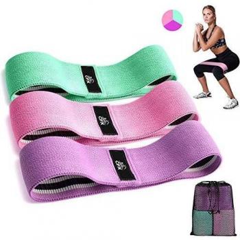 CFX Bandas Elasticas,Juego de 3 Bandas Elásticas Musculacion para Fitness con 3 Niveles,Resistencia Antideslizante para Piernas y Glúteos,Pilates,Yoga,Fuerza,Fisioterapia,Estiramientos