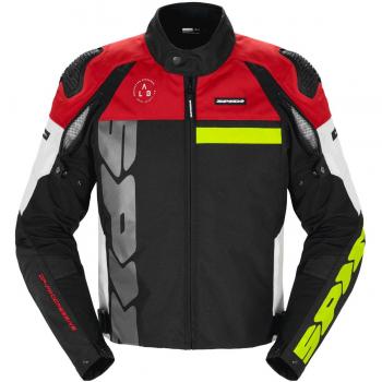Spidi Chaqueta textil de moto Progressive Tex perforada Roja y Negra