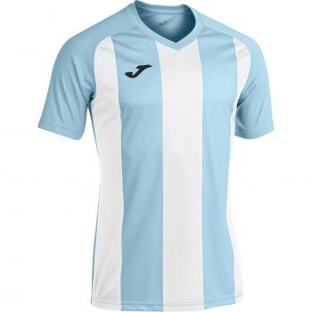 Joma Pisa II Men's Short Sleeve T-Shirt in Light Blue and White