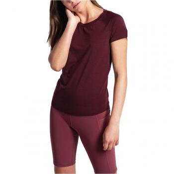 Camiseta de mujer Lolë Performance Wool Lole roja de manga corta