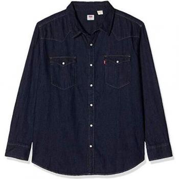 Levi's Big Classic Western Camisa Abotonada, Red Cast Rinse Takedown H2 19 0004, 1XL para Hombre